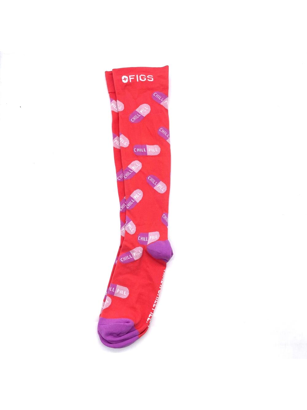 1 Pair FIGS Compression 'Chill Pill' Socks Size Medium